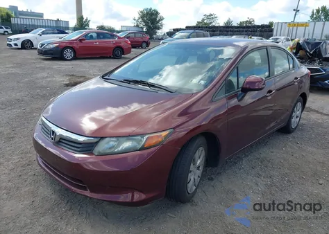 2012 Honda Civic Lx from USA, damaged, VIN 19XFB2F55CE345832